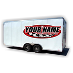 Custom Your Team Name Motorsports Oval Decals - MxNumbers