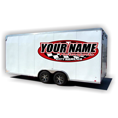 Custom Your Team Name Motorsports Oval Decals - MxNumbers