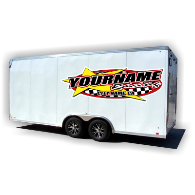 Custom Your Team Name Racing with Star Decals - MxNumbers