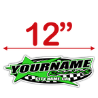 Custom Your Team Name Racing with Star Decals - MxNumbers