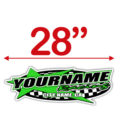 Custom Your Team Name Racing with Star Decals - MxNumbers