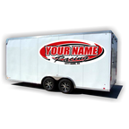 Custom Your Team Name Racing Oval Decals - MxNumbers