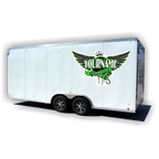 Custom Your Name Racing Trailer Decals with Wings and Crown - MxNumbers