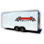 Custom Your Name Racing with Flags Trailer Decals - MxNumbers