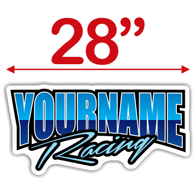 Custom Your Name Racing Trailer Decals - MxNumbers