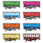 Custom Your Name Racing Trailer Decals - MxNumbers