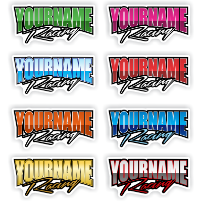 Custom Your Name Racing Trailer Decals - MxNumbers