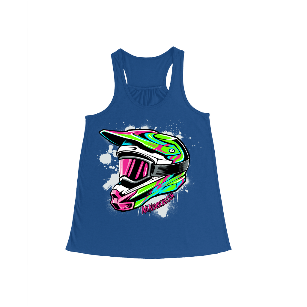 Splatter Helmet Women's Racerback Tank Top