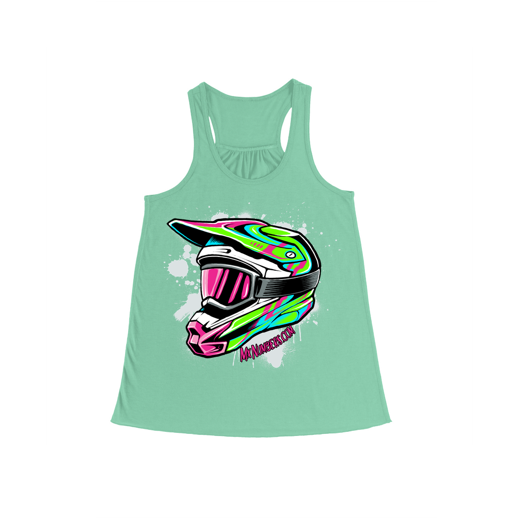 Splatter Helmet Women's Racerback Tank Top
