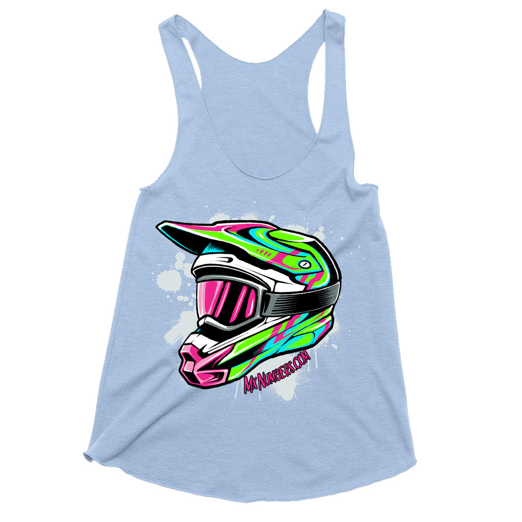 Splatter Helmet Women's Raw Edge Racerback Tank Top