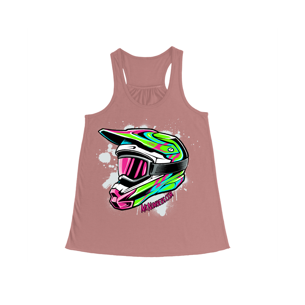 Splatter Helmet Women's Racerback Tank Top