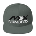 MxNumbers Snapback Hat with Green Undervisor- Black with White Arrow Logo - MxNumbers