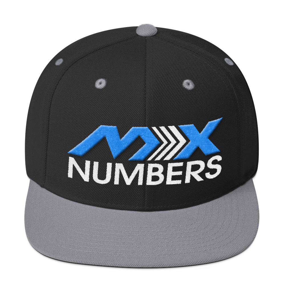 MxNumbers Snapback Hat with Green Undervisor- Teal with White Arrow Logo - MxNumbers