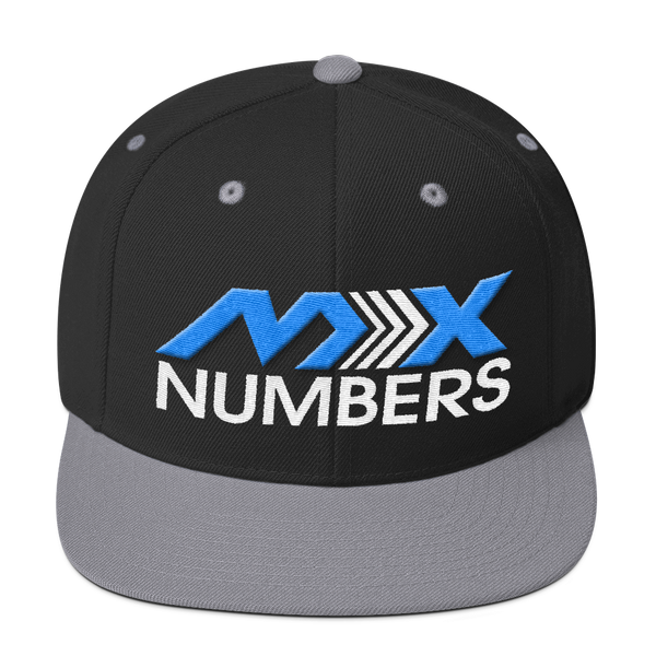 MxNumbers Snapback Hat with Green Undervisor- Teal with White Arrow Logo - MxNumbers
