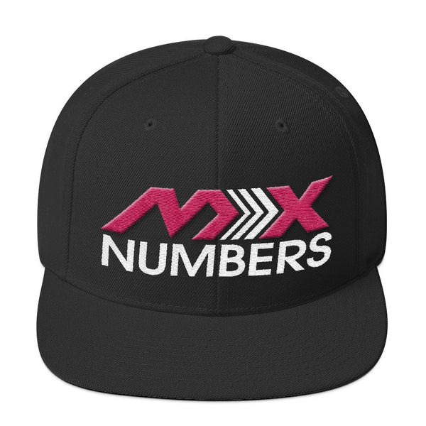 MxNumbers Snapback Hat with Green Undervisor- Pink with White Arrow Logo - MxNumbers