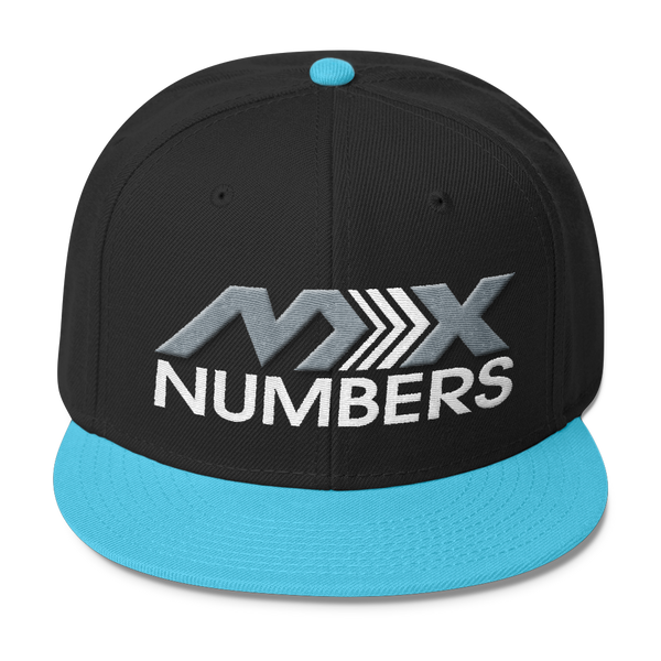 MxNumbers Snapback Hat with Gray Undervisor- Gray with White Arrow Logo - MxNumbers