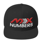 MxNumbers Snapback Hat with Green Undervisor- Red with White Arrow Logo - MxNumbers