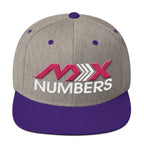 MxNumbers Snapback Hat with Green Undervisor- Pink with White Arrow Logo - MxNumbers
