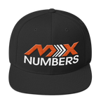 MxNumbers Snapback Hat with Green Undervisor- Orange with White Arrow Logo - MxNumbers