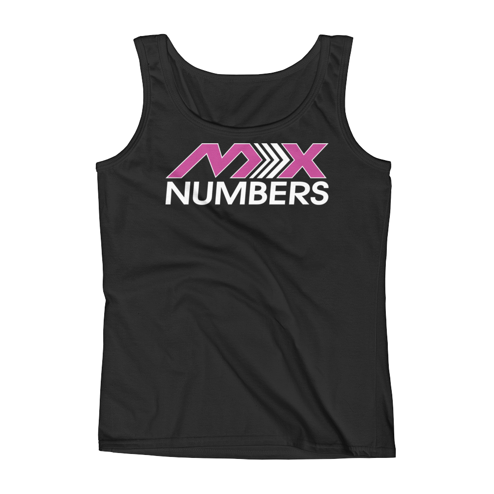 MxNumbers Ladies' Tank- Pink- White- Arrow Design - MxNumbers