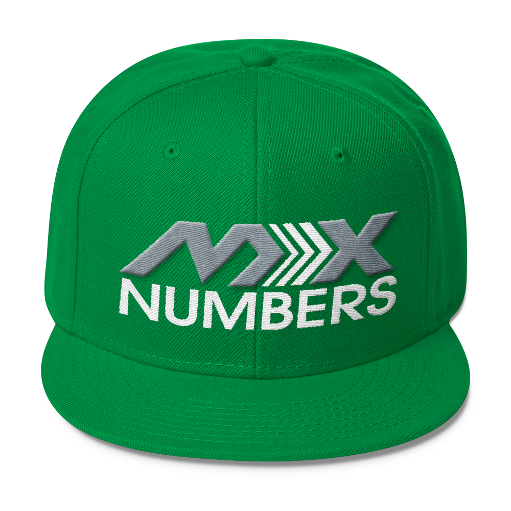 MxNumbers Snapback Hat with Gray Undervisor- Gray with White Arrow Logo - MxNumbers