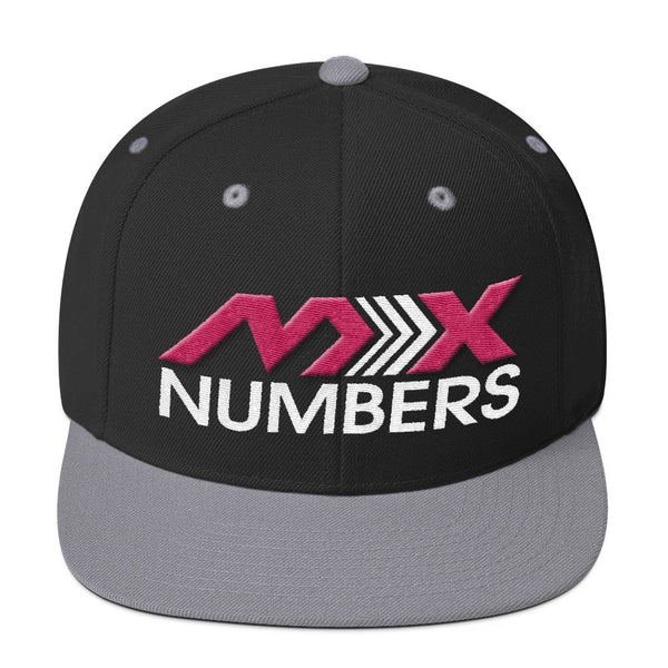 MxNumbers Snapback Hat with Green Undervisor- Pink with White Arrow Logo - MxNumbers