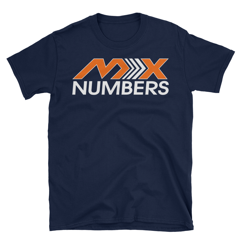 MxNumbers T-Shirt- Arrow-Orange -White-Unisex - MxNumbers