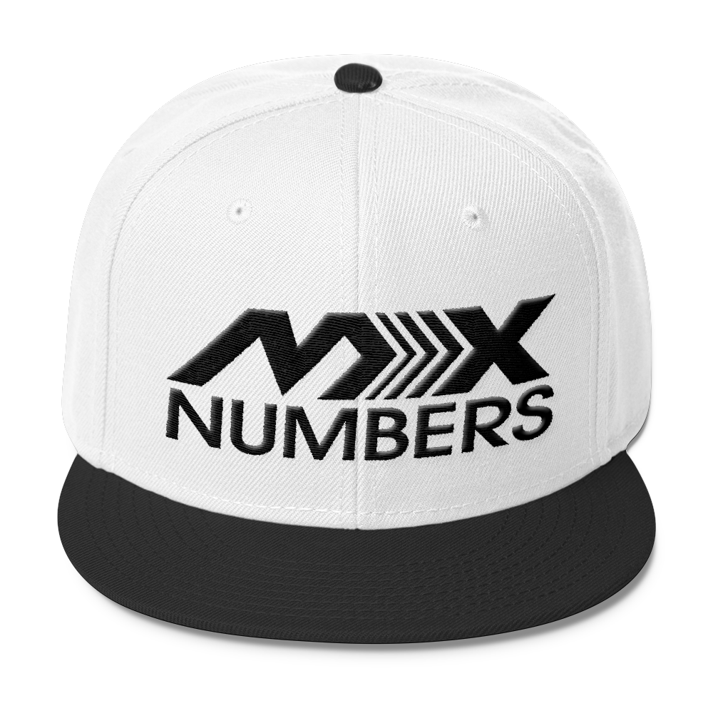 MxNumbers Snapback Hat with Gray Undervisor- Black Arrow Logo - MxNumbers