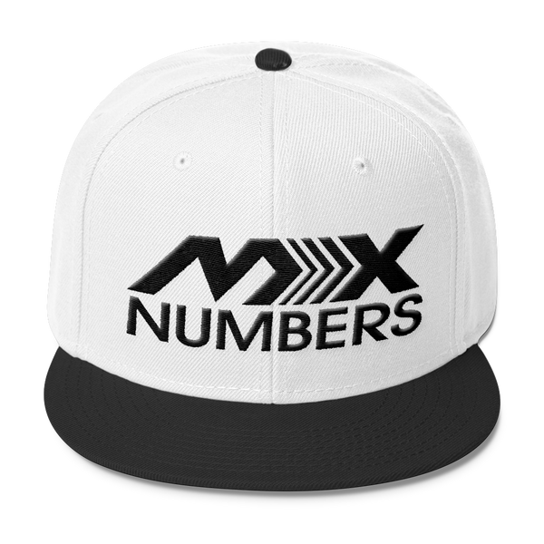 MxNumbers Snapback Hat with Gray Undervisor- Black Arrow Logo - MxNumbers