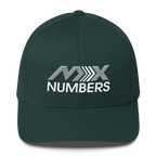 MxNumbers Flexfit Hat with Gray Undervisor- Gray with White Arrow Logo - MxNumbers