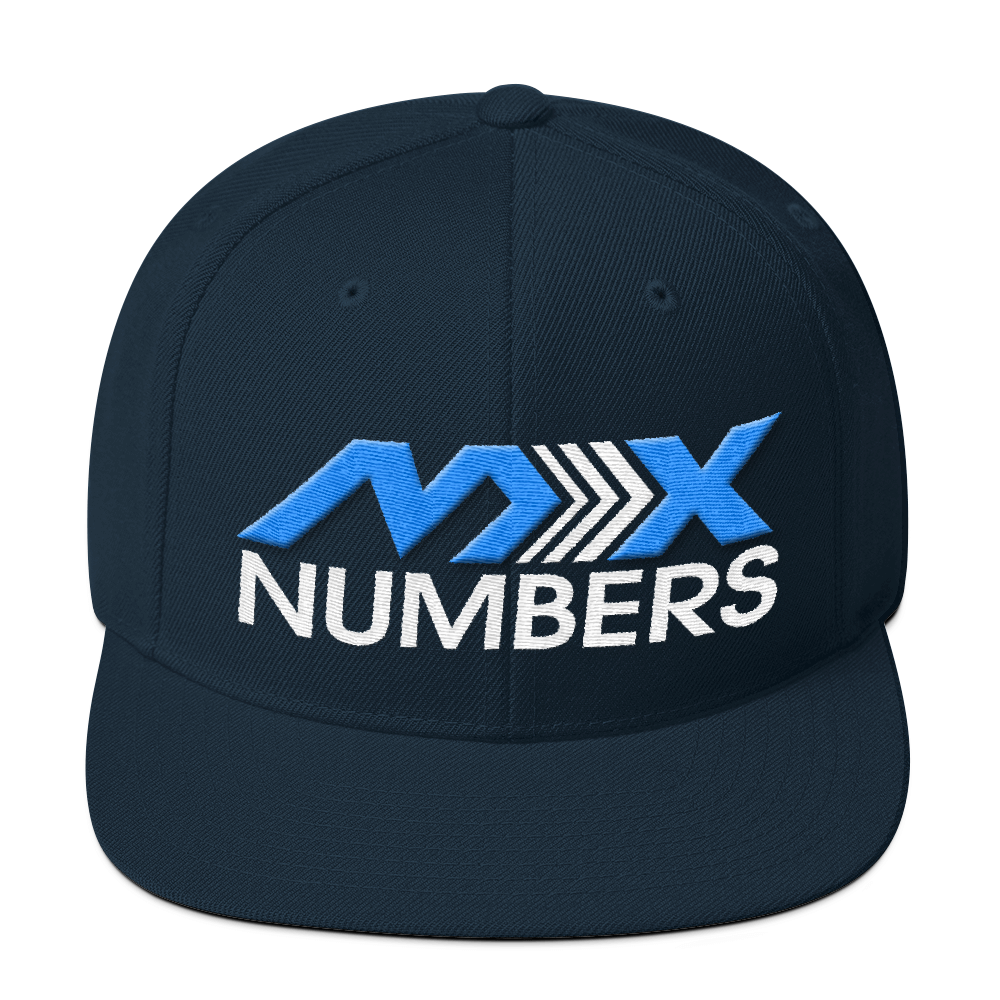 MxNumbers Snapback Hat with Green Undervisor- Teal with White Arrow Logo - MxNumbers