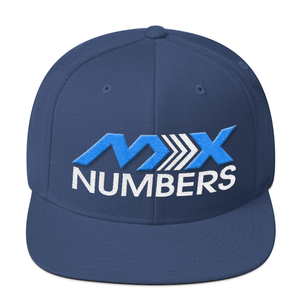 MxNumbers Snapback Hat with Green Undervisor- Teal with White Arrow Logo - MxNumbers