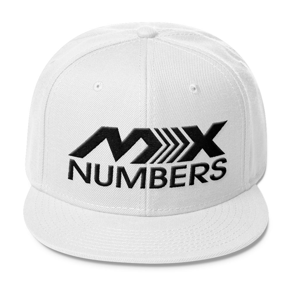 MxNumbers Snapback Hat with Gray Undervisor- Black Arrow Logo - MxNumbers