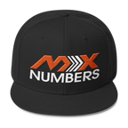 MxNumbers Snapback Hat with Gray Undervisor- Orange with White Arrow Logo - MxNumbers