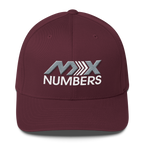 MxNumbers Flexfit Hat with Gray Undervisor- Gray with White Arrow Logo - MxNumbers