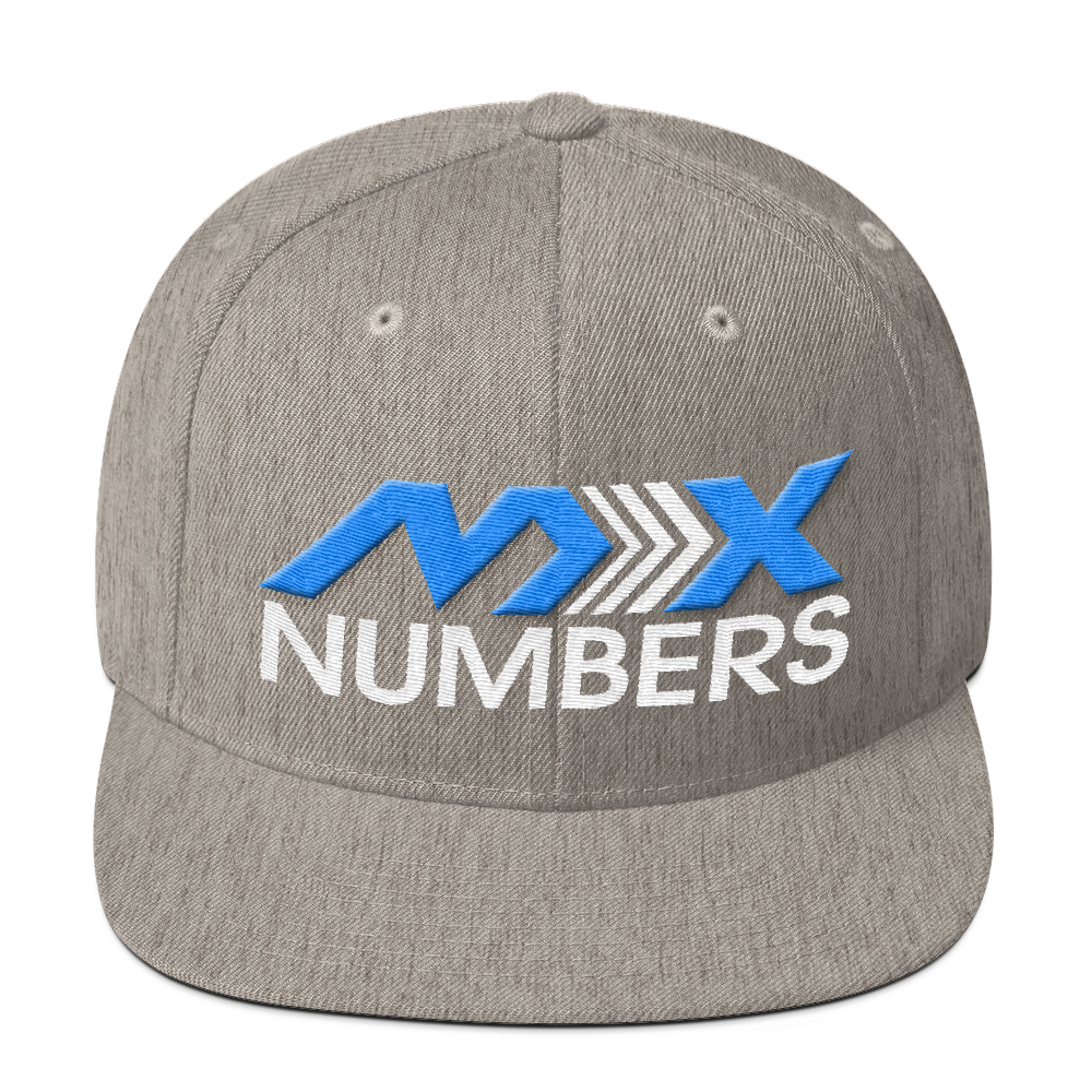 MxNumbers Snapback Hat with Green Undervisor- Teal with White Arrow Logo - MxNumbers