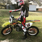 Multicolored Race Number Decals with Name - 6s Design -